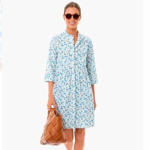 Tuckernuck Calico Floral Royal Shirt Dress Size M